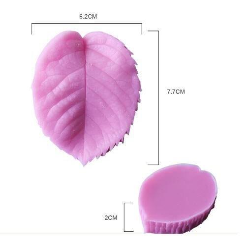 Khuôn silicon 3D gân lá hoa hồng