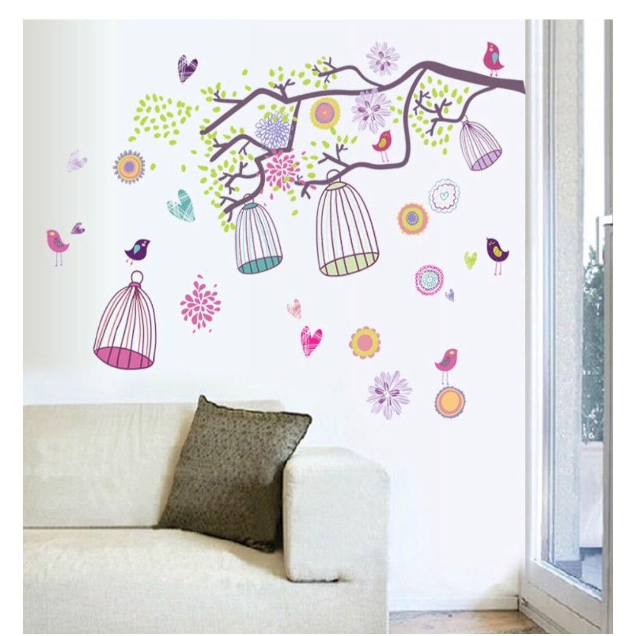 [HCM]DECAL DÁN TƯỜNG LỒNG CHIM BOHEMIA BIRDCAGE