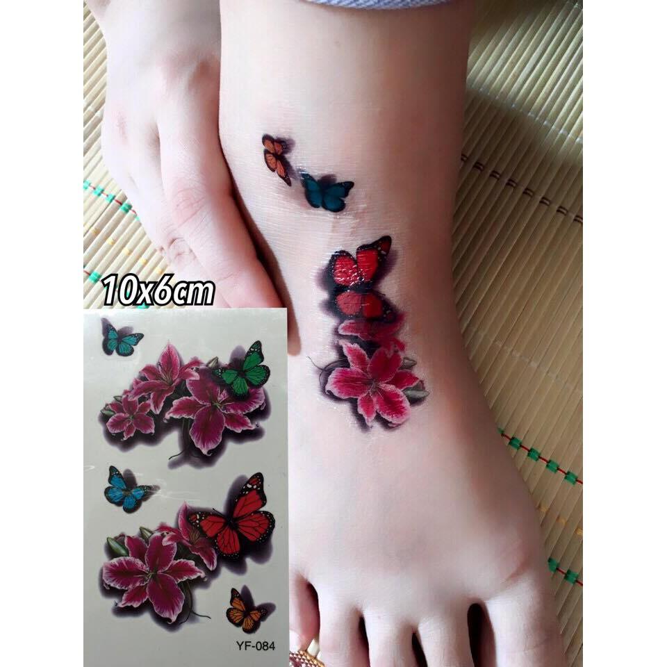 [HCM]hình xăm dán hoa size 10x6cm