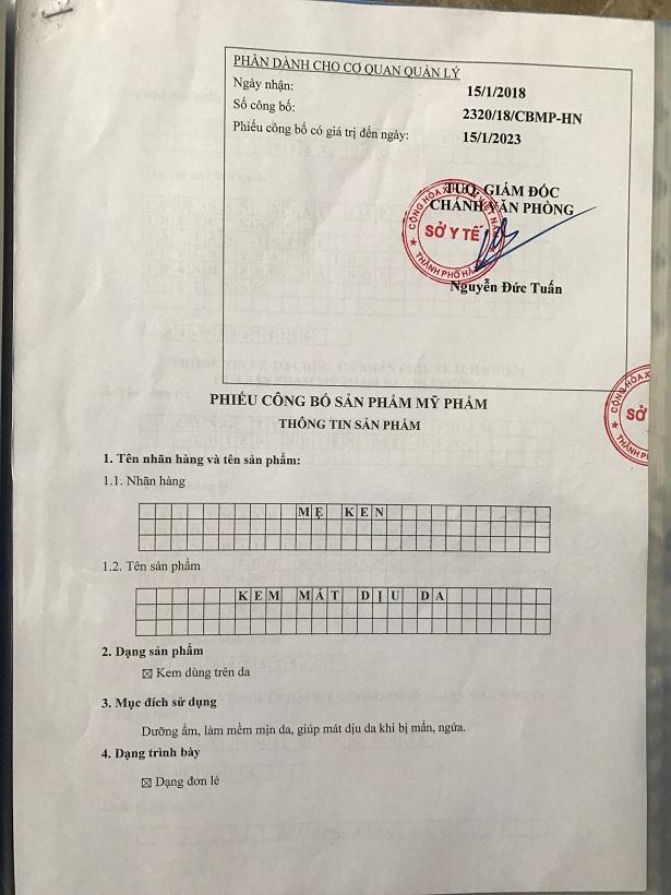 [HCM]KEM MÁT DỊU DA MẸ KEN