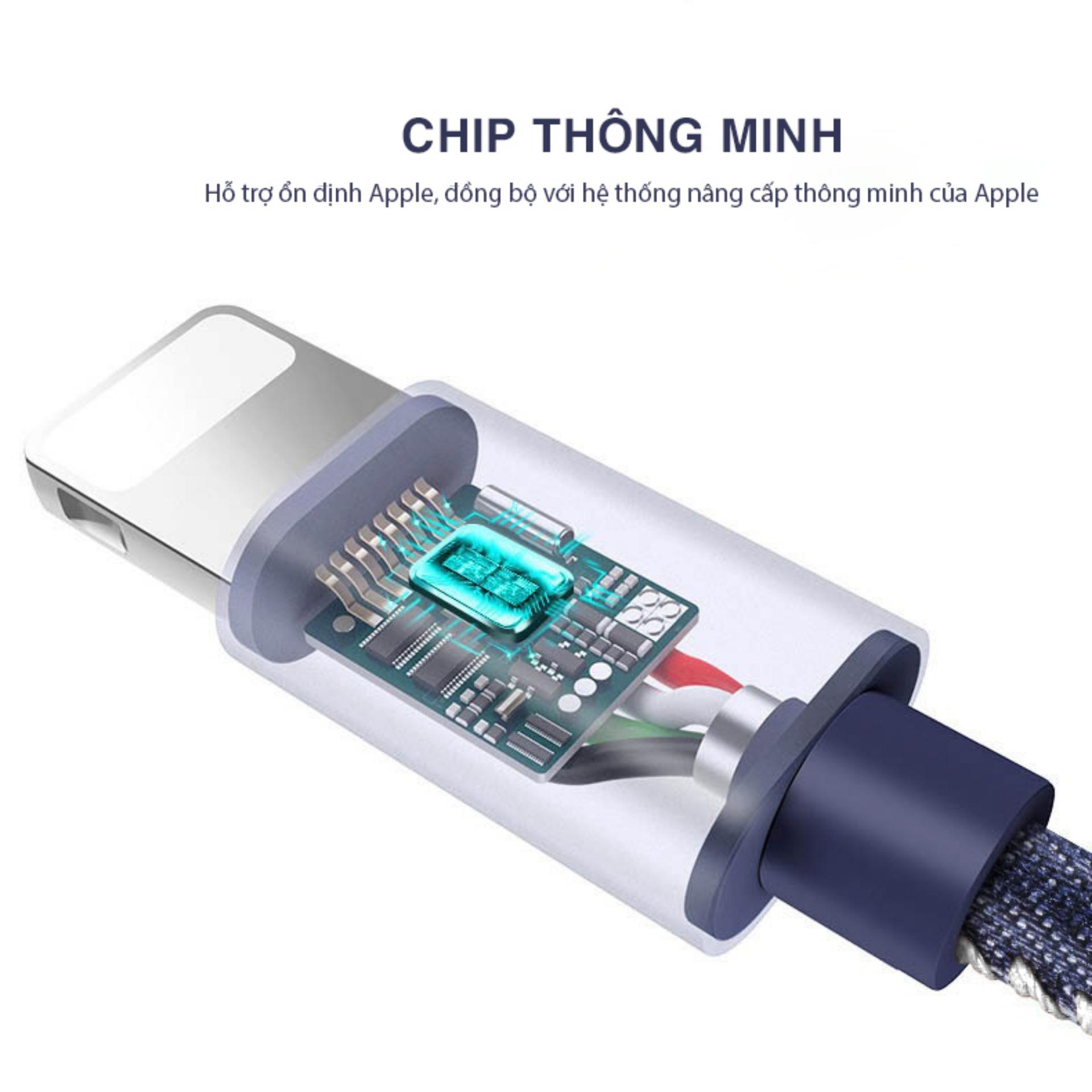 Cáp sạc lightning Bagi chuẩn MFI cho iPhone/ iPad/ iPod - BH 12 tháng