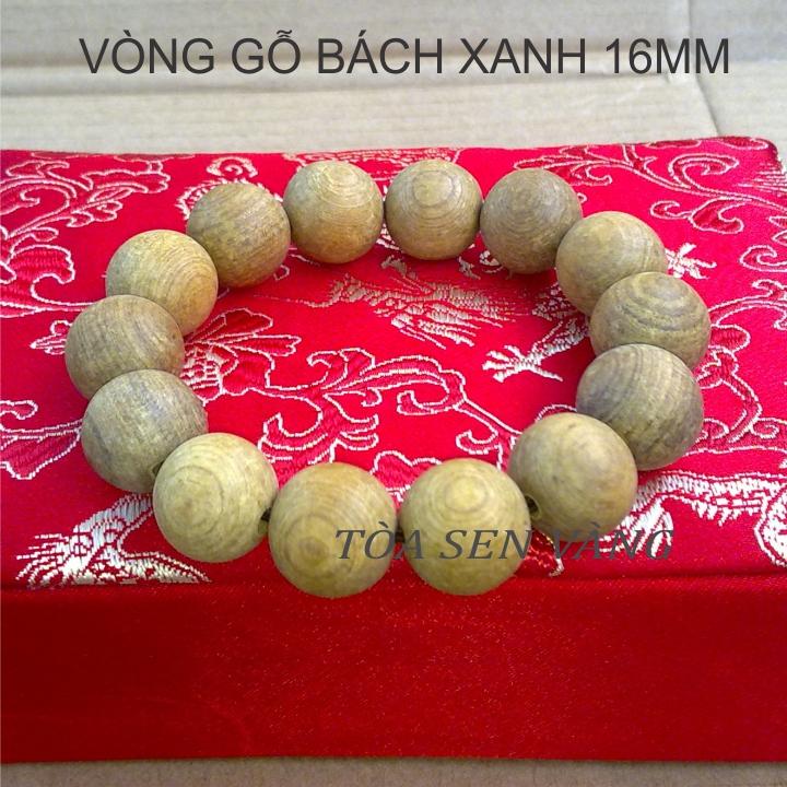 [HCM]Vòng tay gỗ bách xanh 16mm