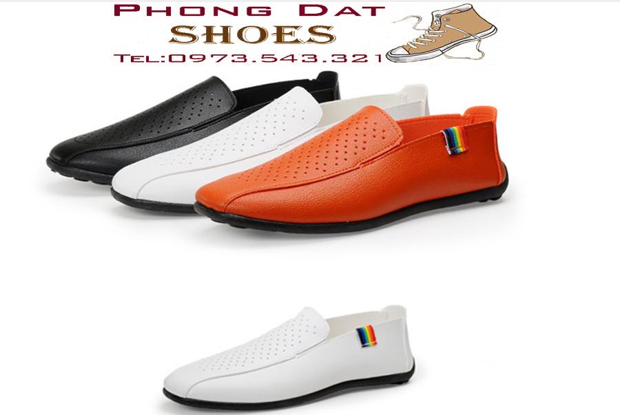 Giầy lười da mềm thoáng khí