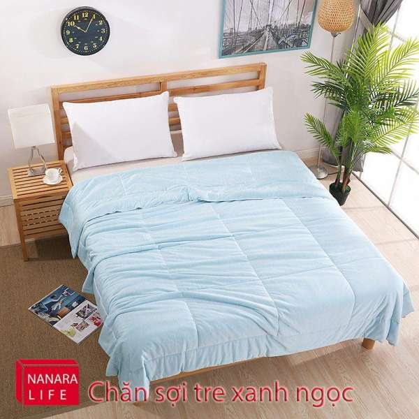 Chăn lạnh sợi tre đơn sắc Nanara Life - Nhật Bản 200x230 (Xanh ngọc)