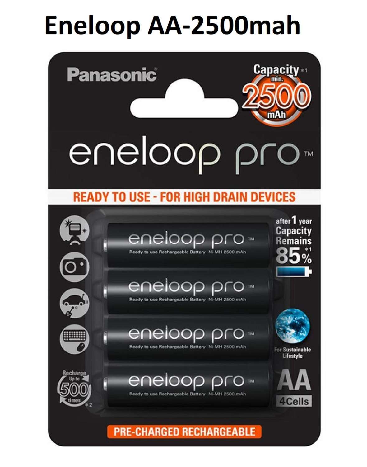 Pin sạc AA - Panasonic - Eneloop Pro 2500mah + Hộp đựng pin