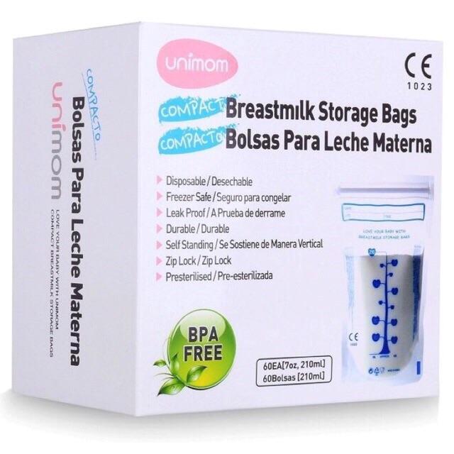 Hộp 60 túi trữ sữa unimom compact
