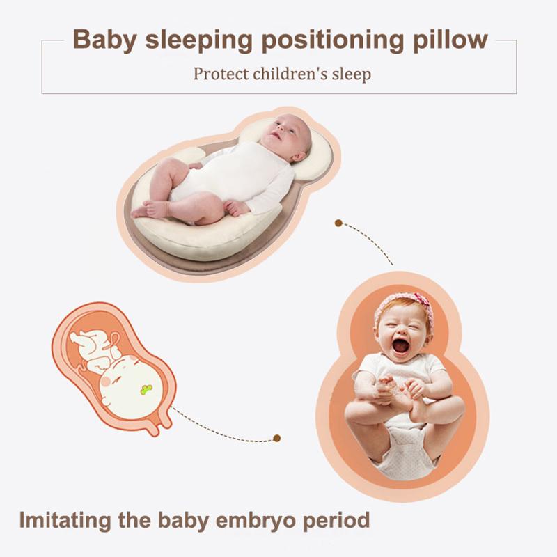 Đệm định hình cho trẻ sơ sinh + Chống bẹp đầu và giật mình khi ngủ (Màu ngẫu nhiên)