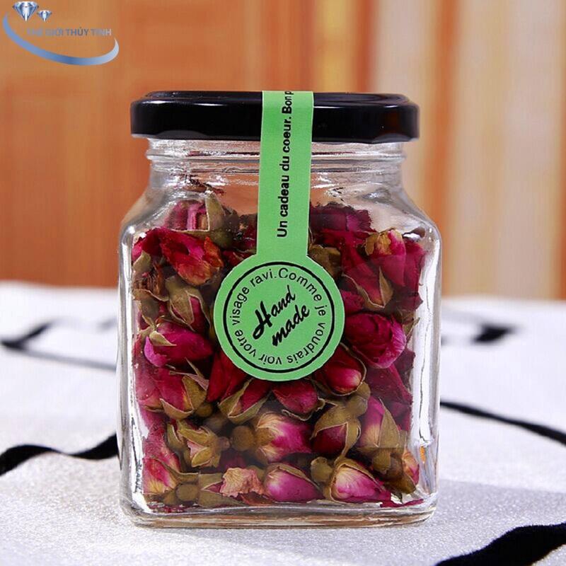 [HCM]HŨ THỦY TINH VUÔNG ĐỰNG THỰC PHẨM 200ML