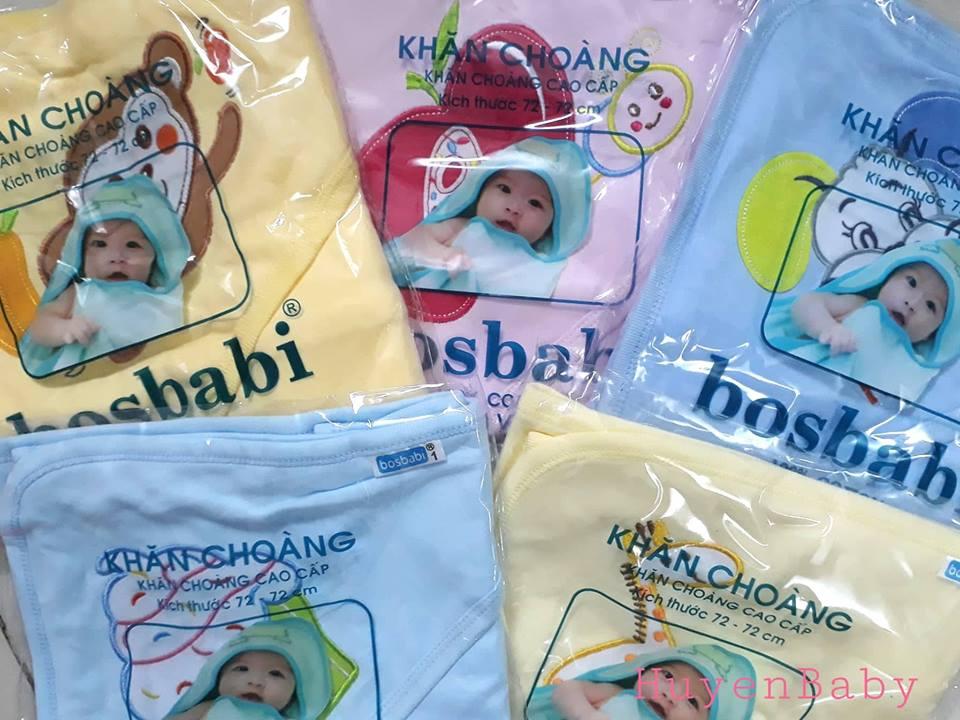 Choàng bế sơ sinh Bosbabi cho bé, kích thước 72x72 cm