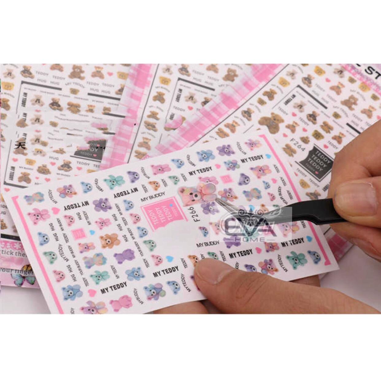 STICKER DÁN MÓNG TAY HÌNH GẤU DỄ THƯƠNG CUTE BEAR OPTION