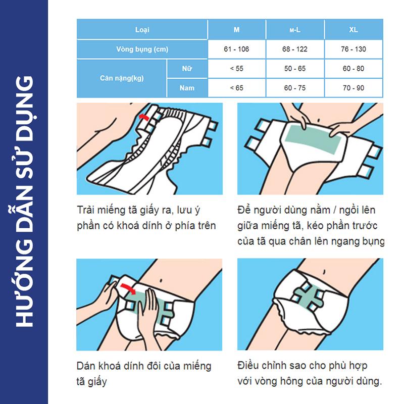 Bộ 2 gói Tã dán Caryn siêu thấm size ML 3 miếng [Bao bì thay đổi theo từng đợt nhập hàng]