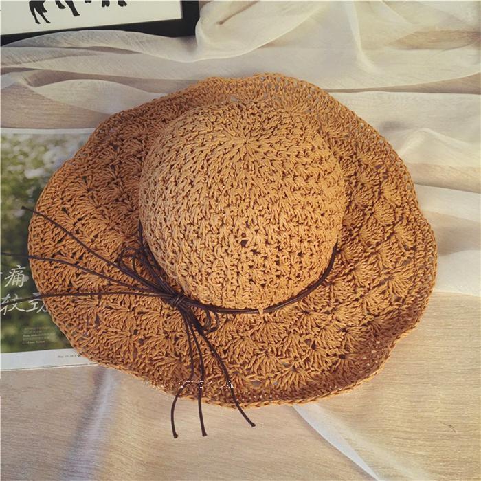 Mũ,Nón Cói Mềm Thắt Dây Nơ Vintage ( Màu Nâu)