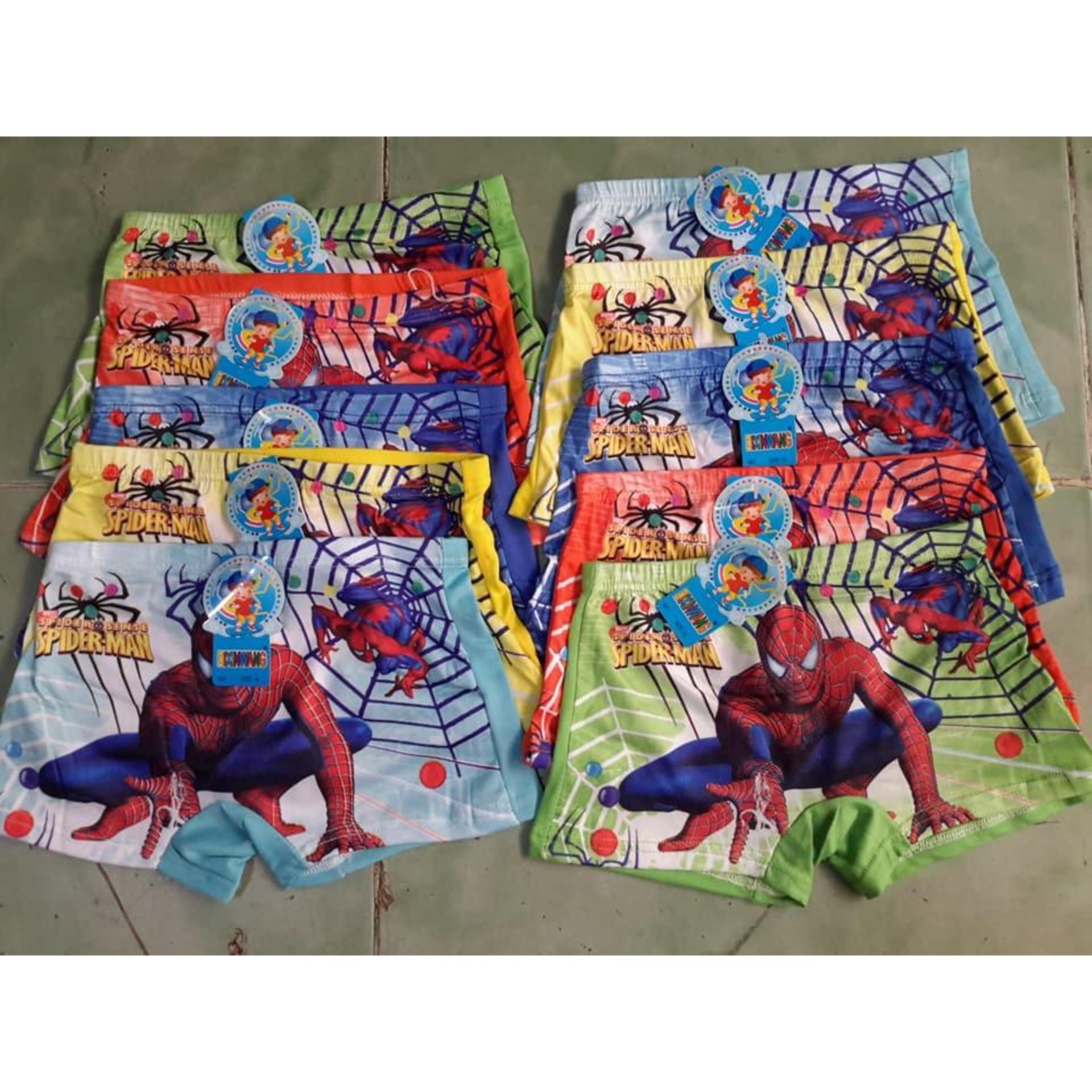 Combo 10 quần lót đùi siêu nhân nhện cho bé trai