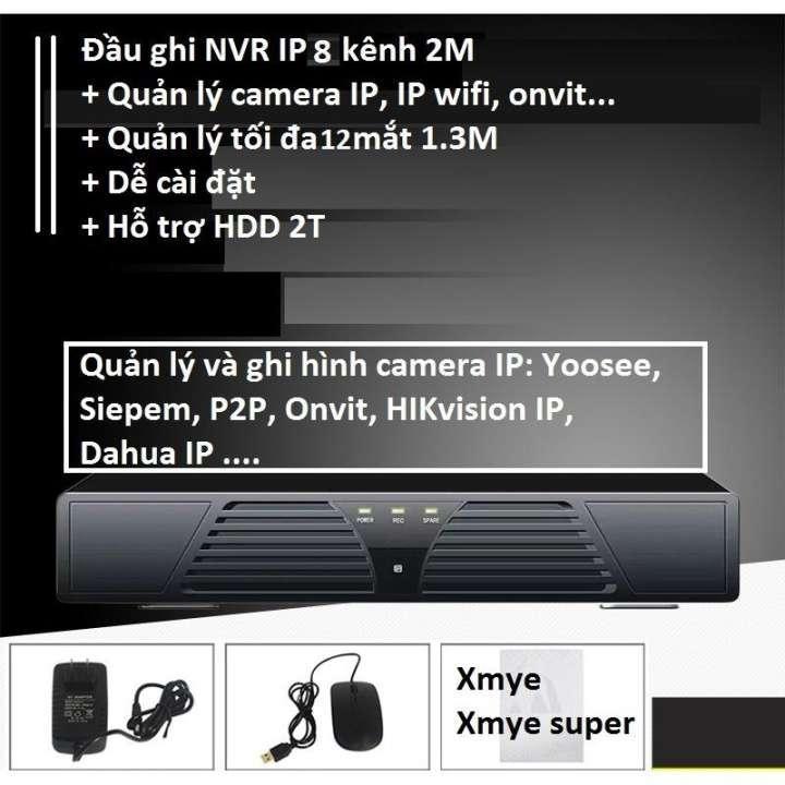 Đầu ghi hình 8 kênh cho camera IP yoosee siepem