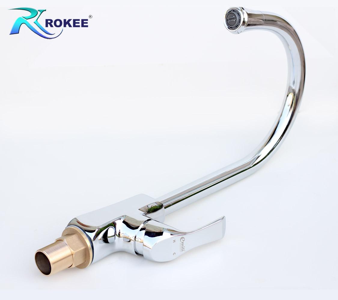 Vòi rửa chén nóng lạnh Rokee - DL104 (Trắng bạc)