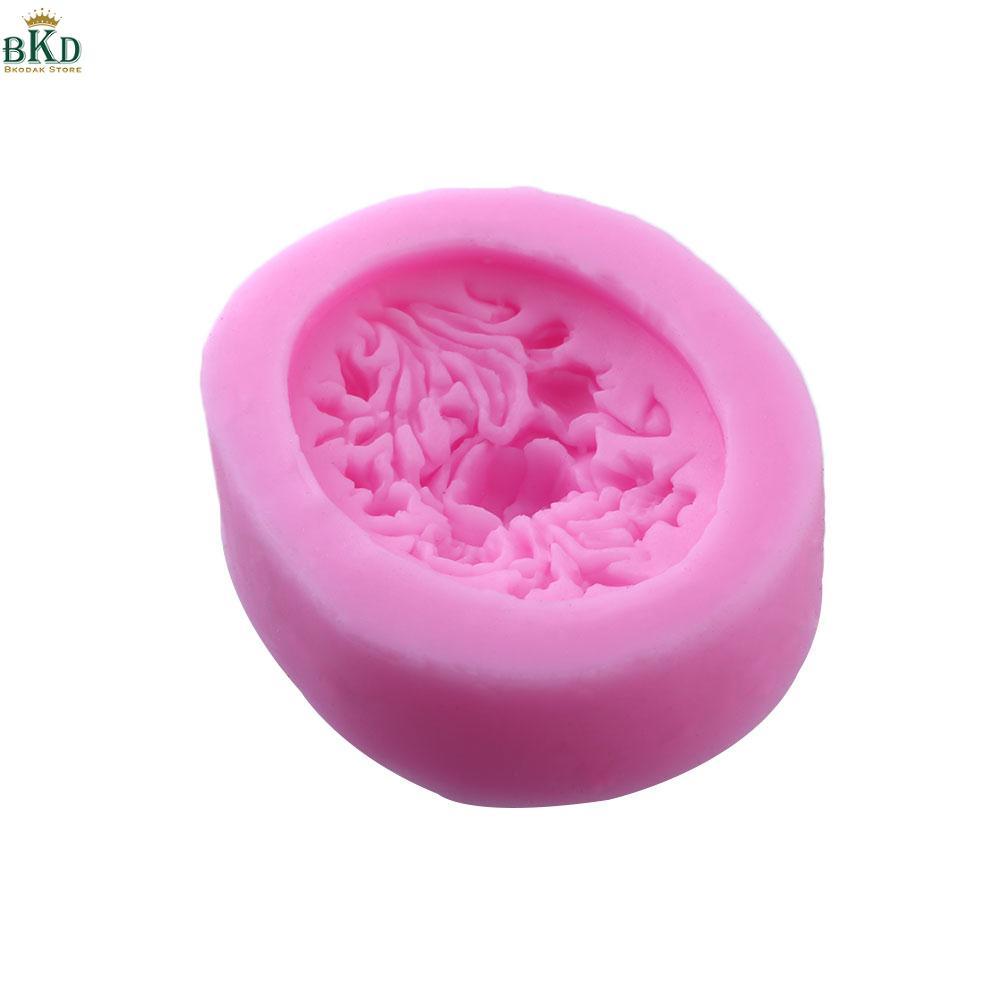 Silicone 3D Rose Flower Mold Fondant Cake Sugarcraft Candy Pastry Oval Mould