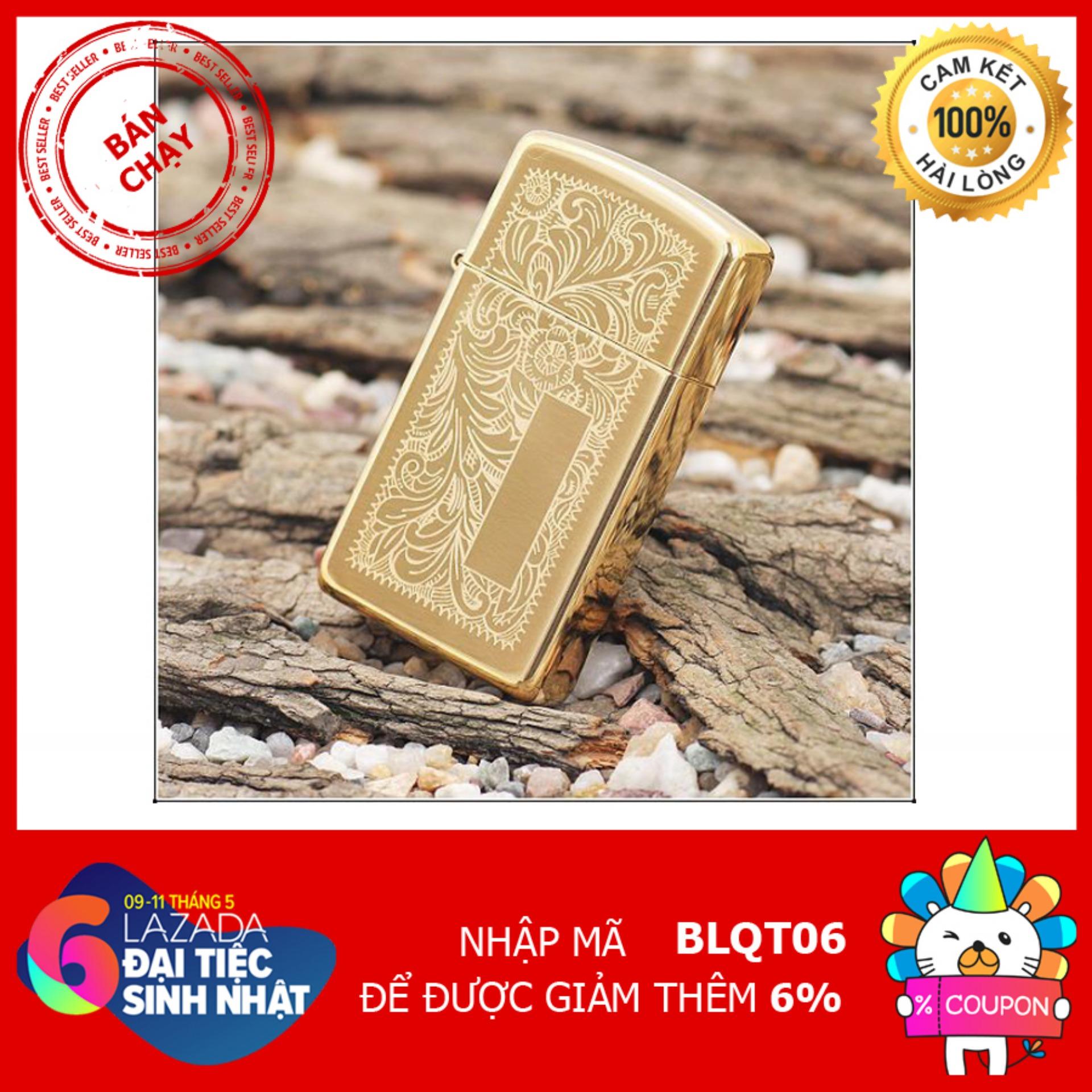 Bật Lửa Zippo Venetian Brass