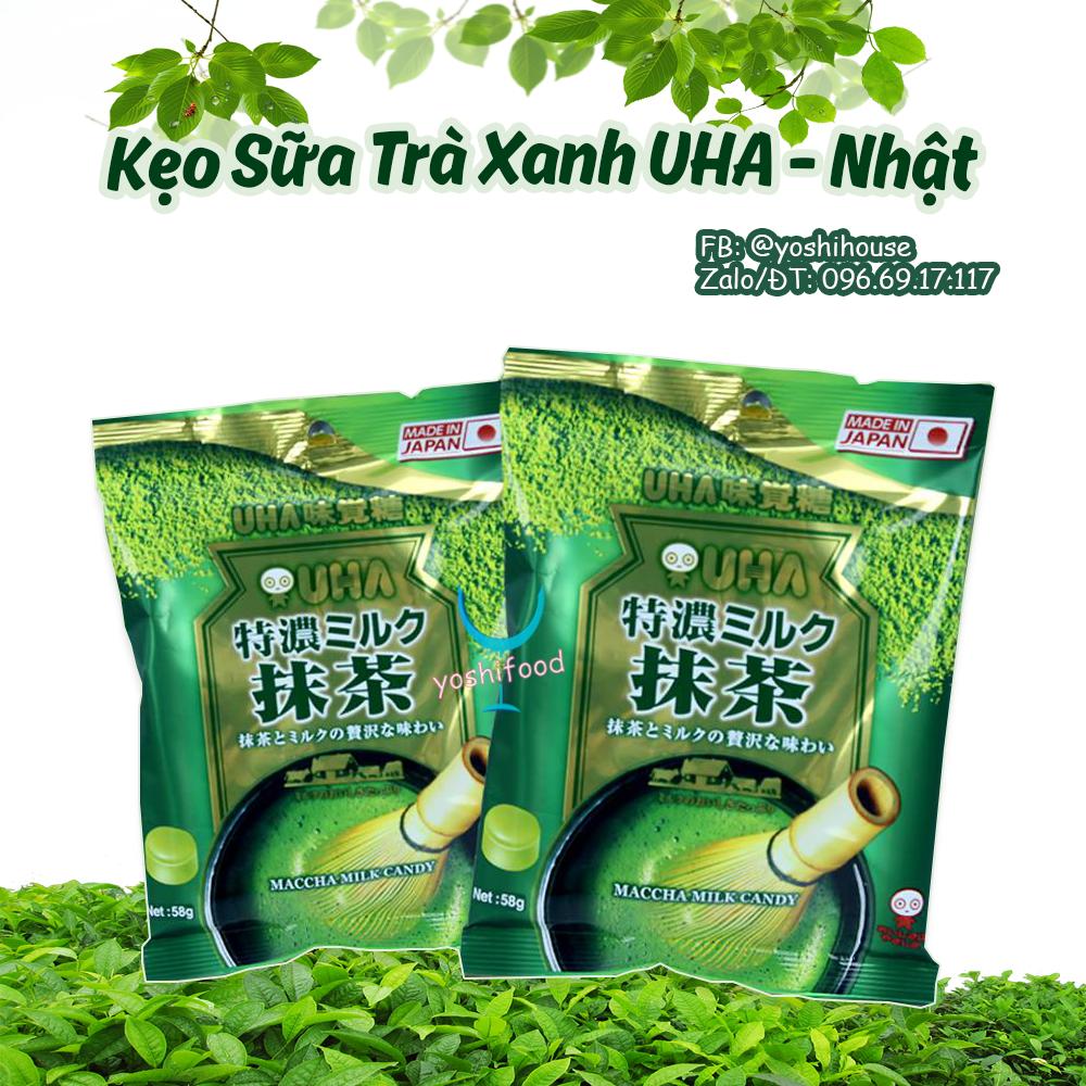 Kẹo Sữa Trà Xanh UHA Nhật Bản