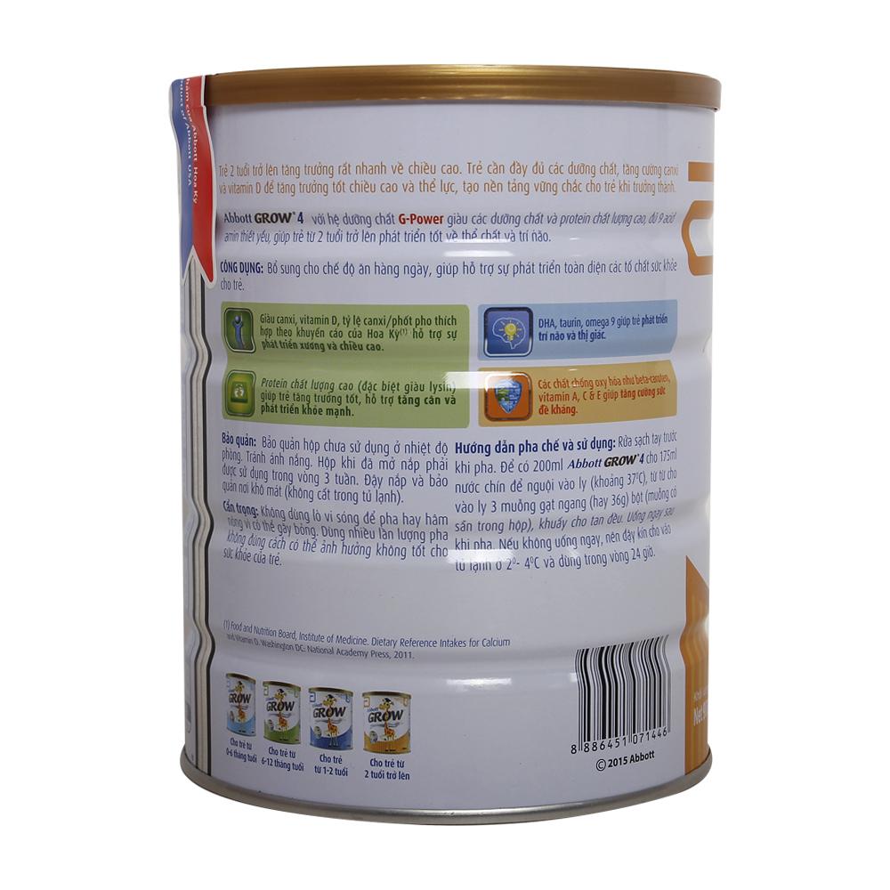 Sữa Bột ABBOTT GROW 4 900g