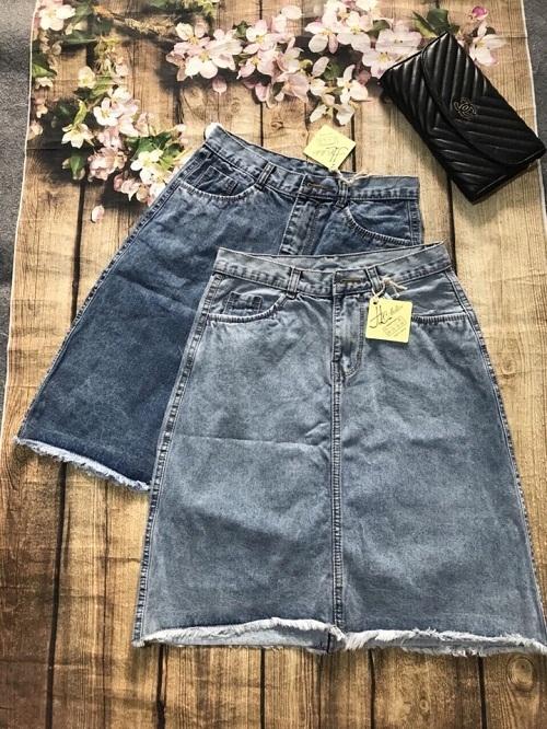 Chân Váy Jeans Chữ A Thời Trang