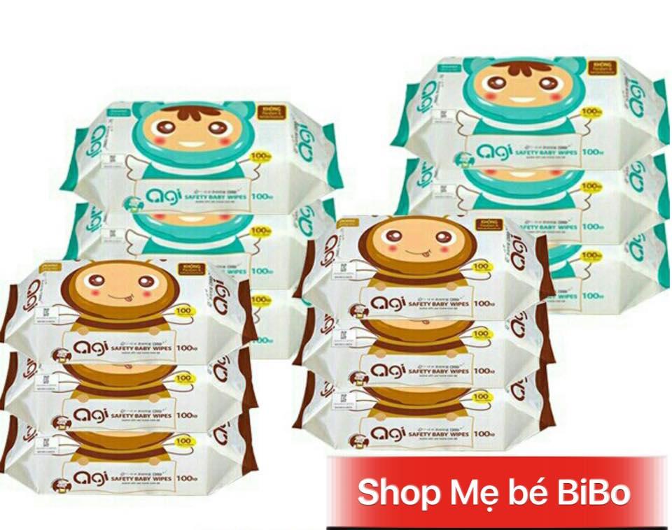 COMBO 6 GÓI KHĂN ƯỚT AGI KHÔNG MÙI 100 TỜ