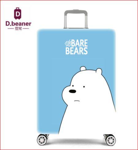 Túi bọc bảo vệ vali We Bare Bears ( màu vàng, sz L 26-28 inch)