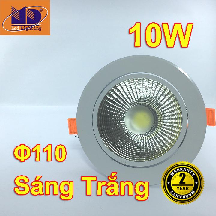 Bộ 05 đèn âm trần COB ánh sáng trắng (10W-Φ110) - MD19