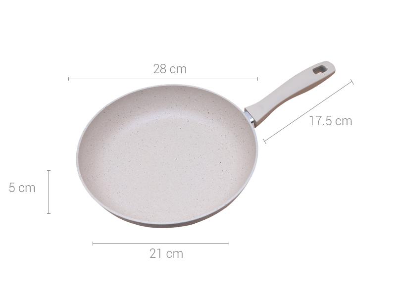 Chảo nhôm chống dính đáy từ 28 cm Happycook Charm CHP-28