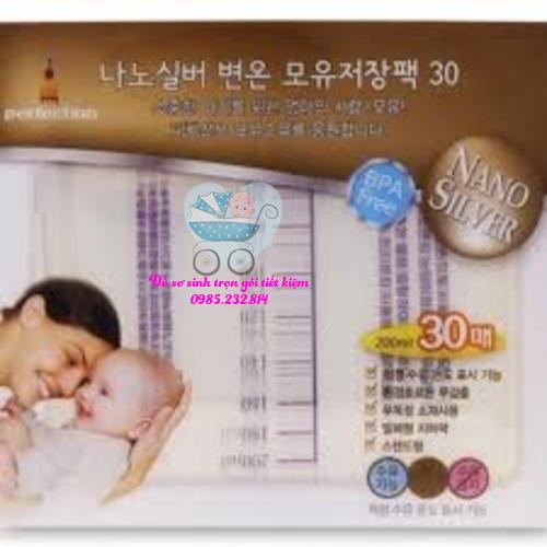 Túi trữ sữa hộp 30 túi NANO SILVER