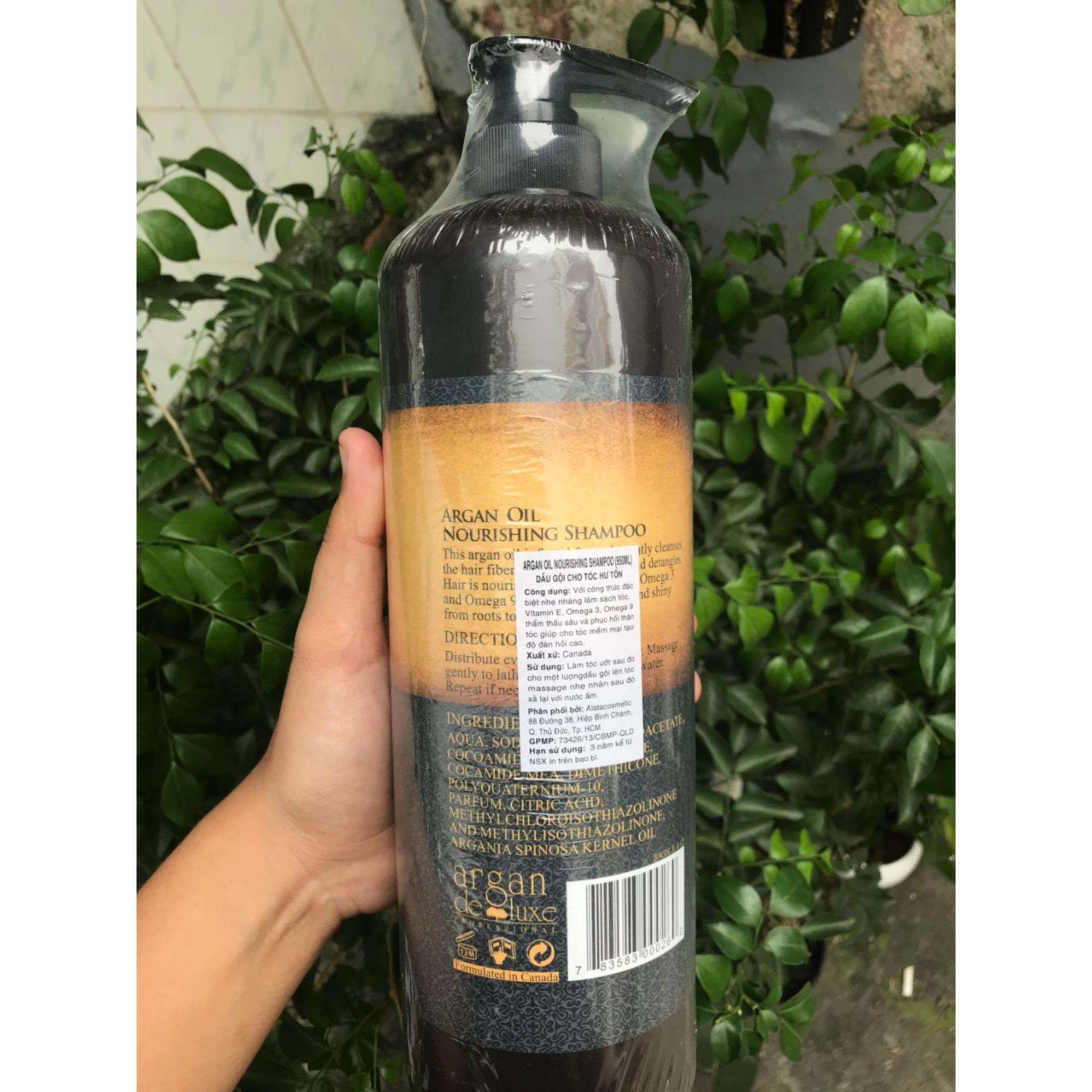 Dầu gội phục hồi tóc hư tổn Argan Deluxe Shampoo 1000ml