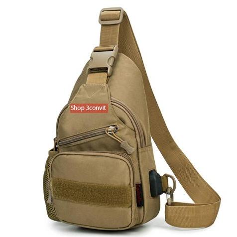 [HCM]Balo Đeo Chéo Quân Đội COOL WALKER 18 Có Cổng Sac USB