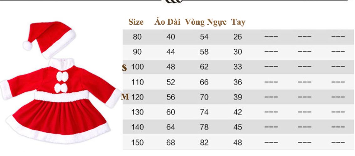 Bộ Trang Phục Noel Dành Cho Bé Gái