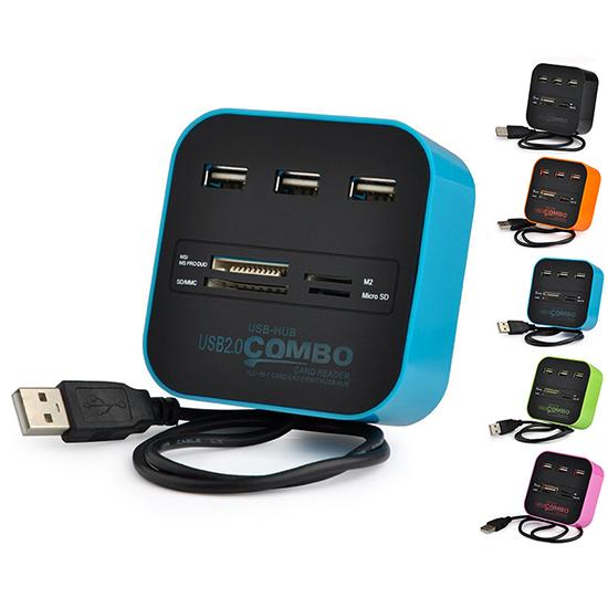 Đầu đọc thẻ đa năng và hub usb