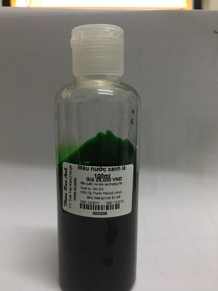 Màu thực phẩm xanh lá dạng nước 100ml
