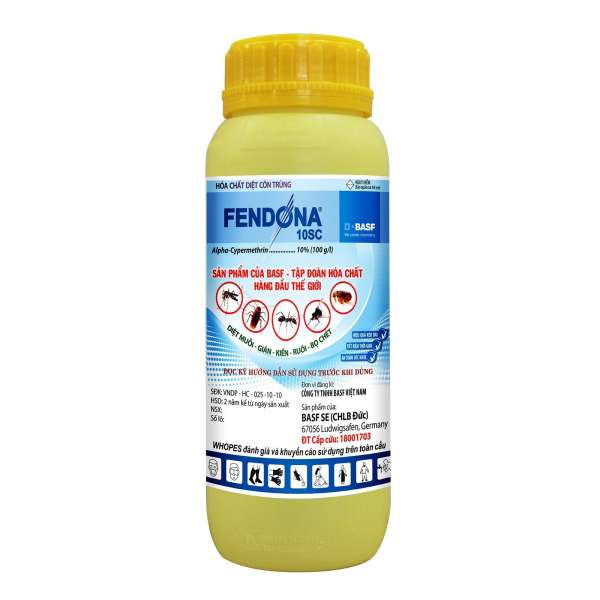 FENDONA 10SC Diệt muỗi, gián, kiến, ruồi, bọ chét, kiến ba khoang - BASF ĐỨC (500ml)