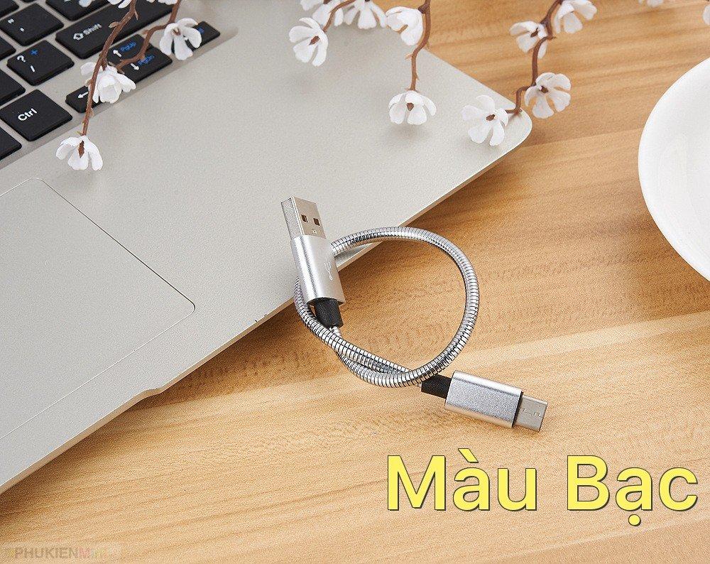 Cáp sạc cổng USB-C (Type C) mạ kẽm loại ngắn 20cm