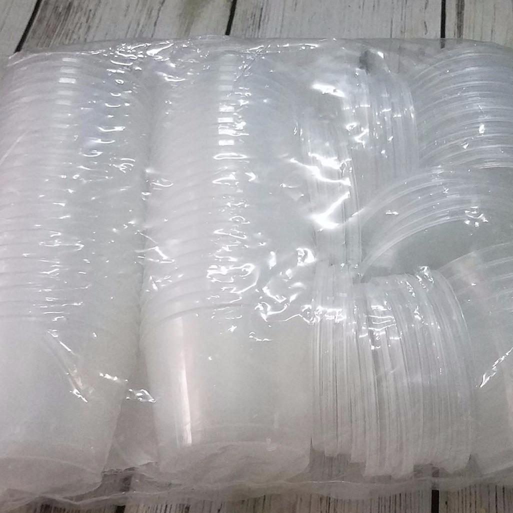 Bộ 50 hộp nhựa bánh flan số 0: 7.5cm x 7.5cm x 5cm