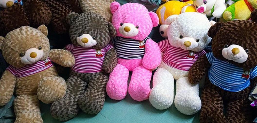 GẤU BÔNG TEDDY CAO CẤP  DÀI 80CM ĐỎ