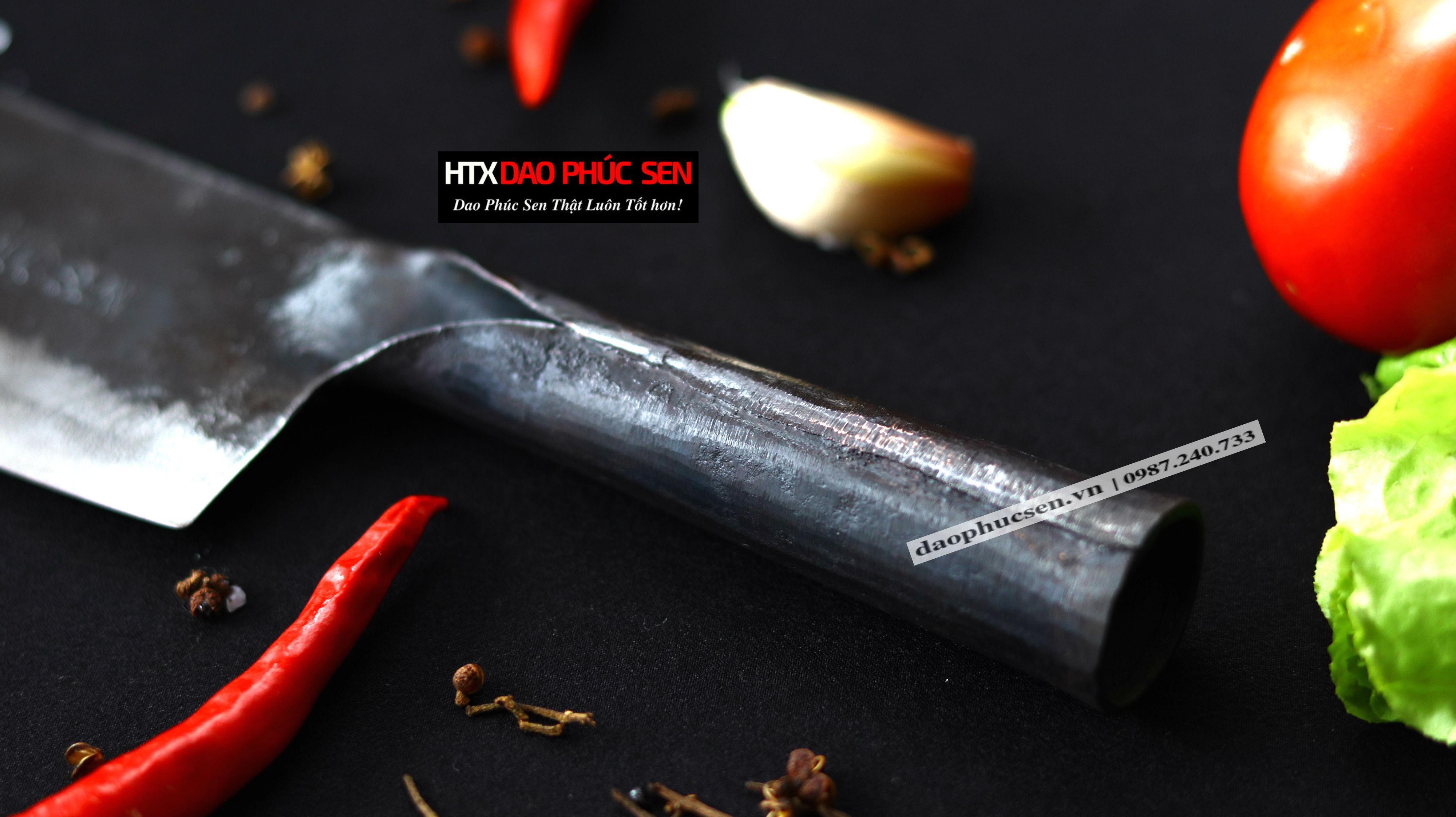 Dao thái gọt rau củ nhíp xe rèn thủ công 18cm S01 DAO VIP CAO BẰNG