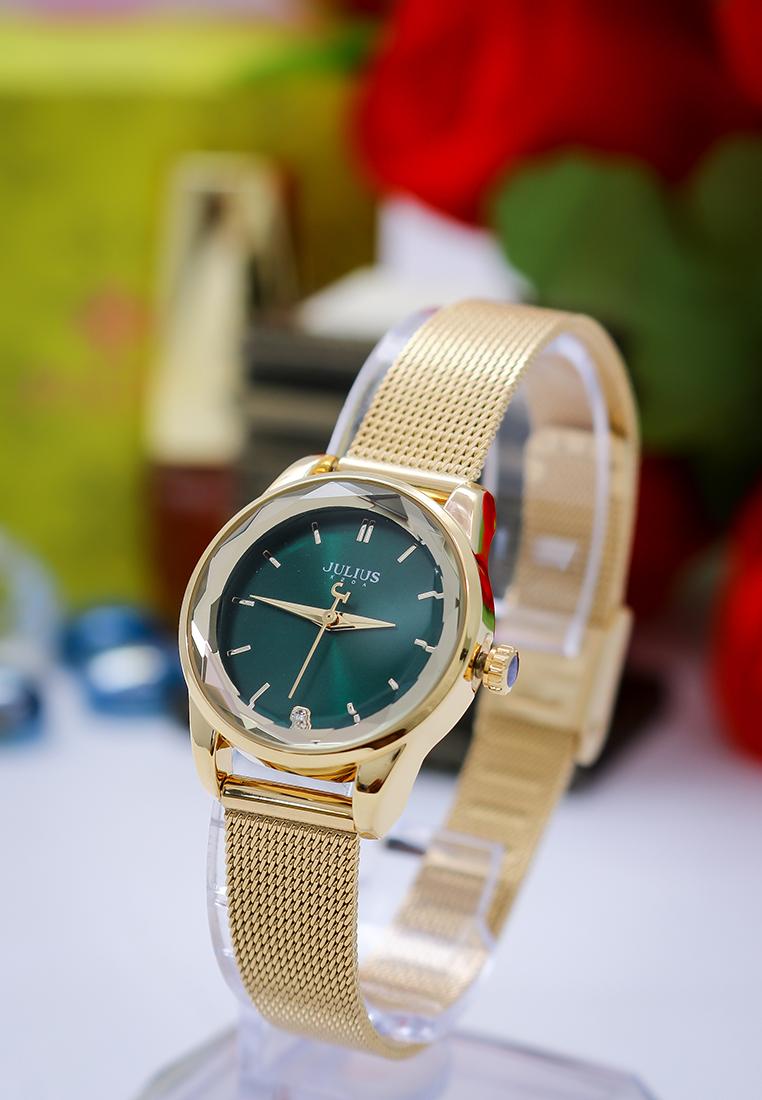 Đồng Hồ Nữ Julius Hàn Quốc Dây Thép JA-1040 (Vàng)