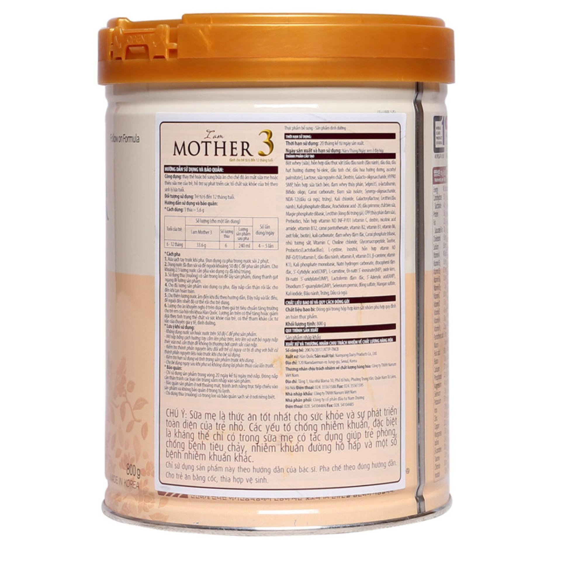 Sữa Bột I AM MOTHER 3 800g