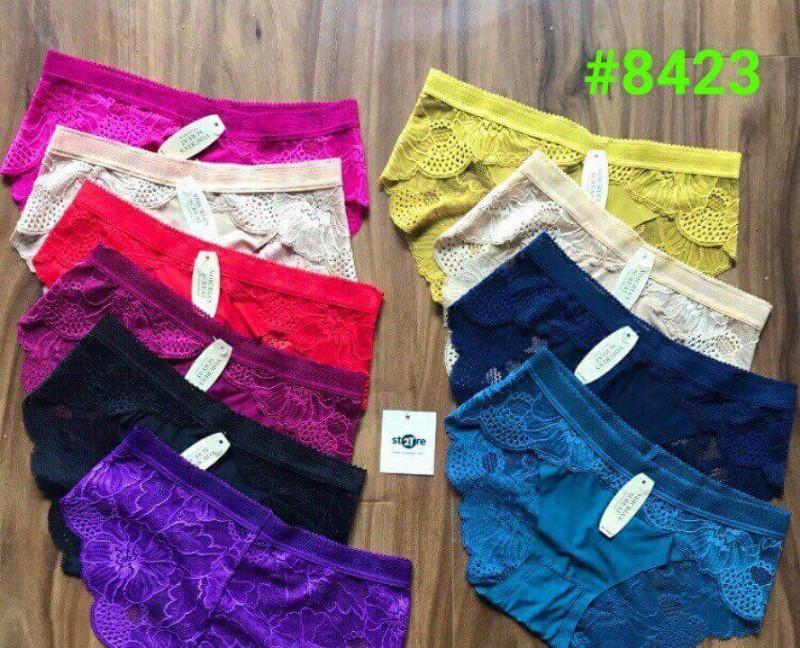 Combo 10 quần lót nữ Su phối Ren Cao Cấp Freesize