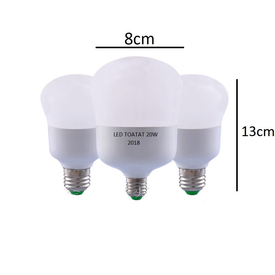 Bộ 10 bóng đèn Led trụ 20W TAT - Tiết kiệm điện (Trắng)