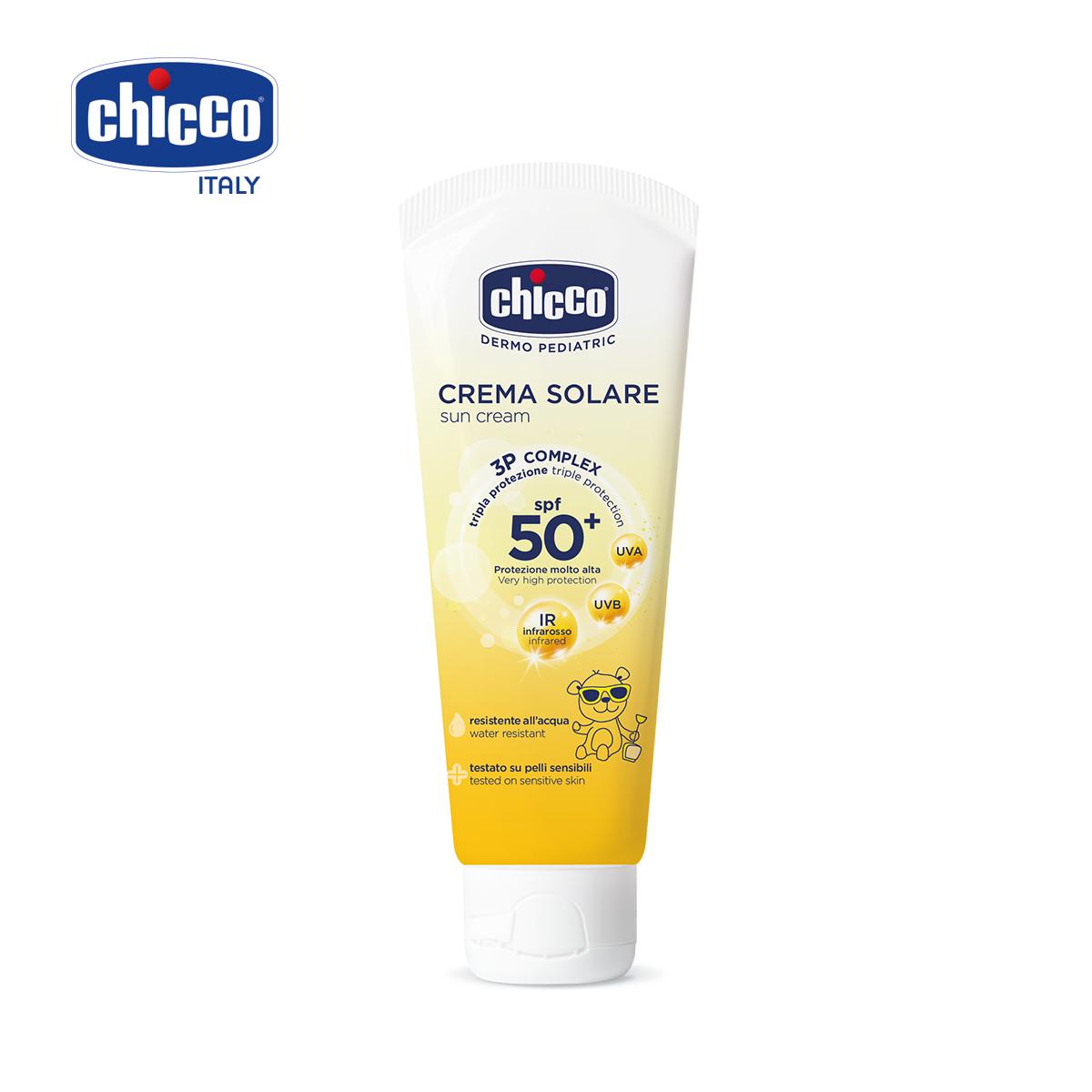 [Sản xuất tại Ý] Kem chống nắng 3 tác động Chicco SPF 50+ 75ml