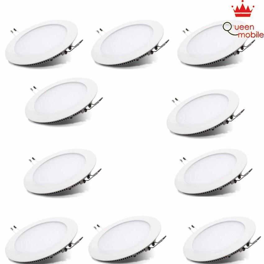 Bộ Combo 10 đèn led downlight âm trần ánh sáng màu trắng/vàng công suất 18W bóng tròn