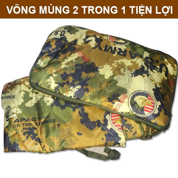 Võng mùng quân đội rằn ri vải dù dày