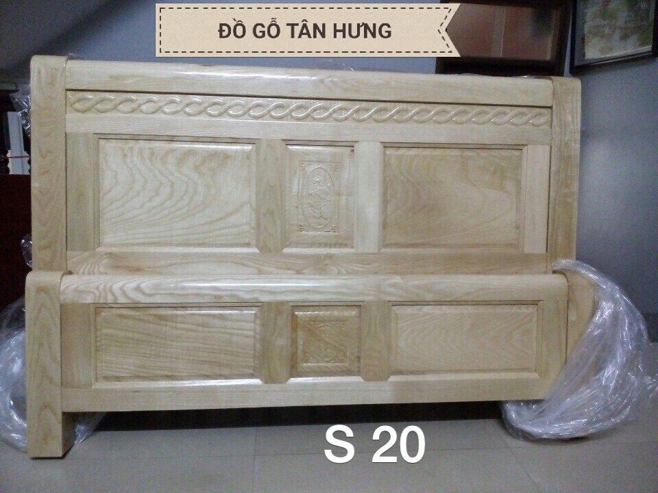Giường ngủ gỗ sồi 180x200 kèm thang dát
