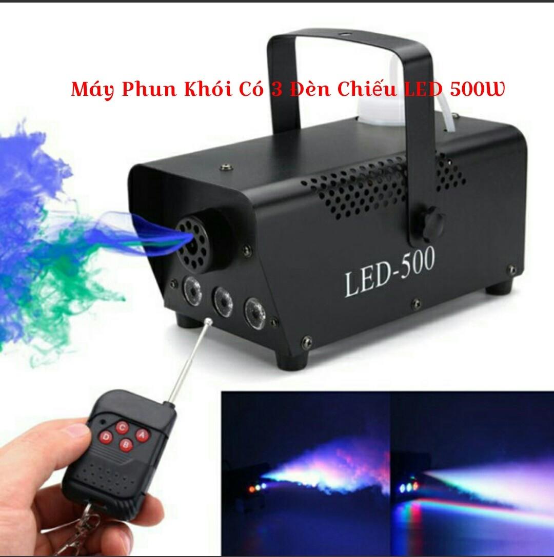 Máy Phun Khói Có 3 Đèn Chiếu Led 500W