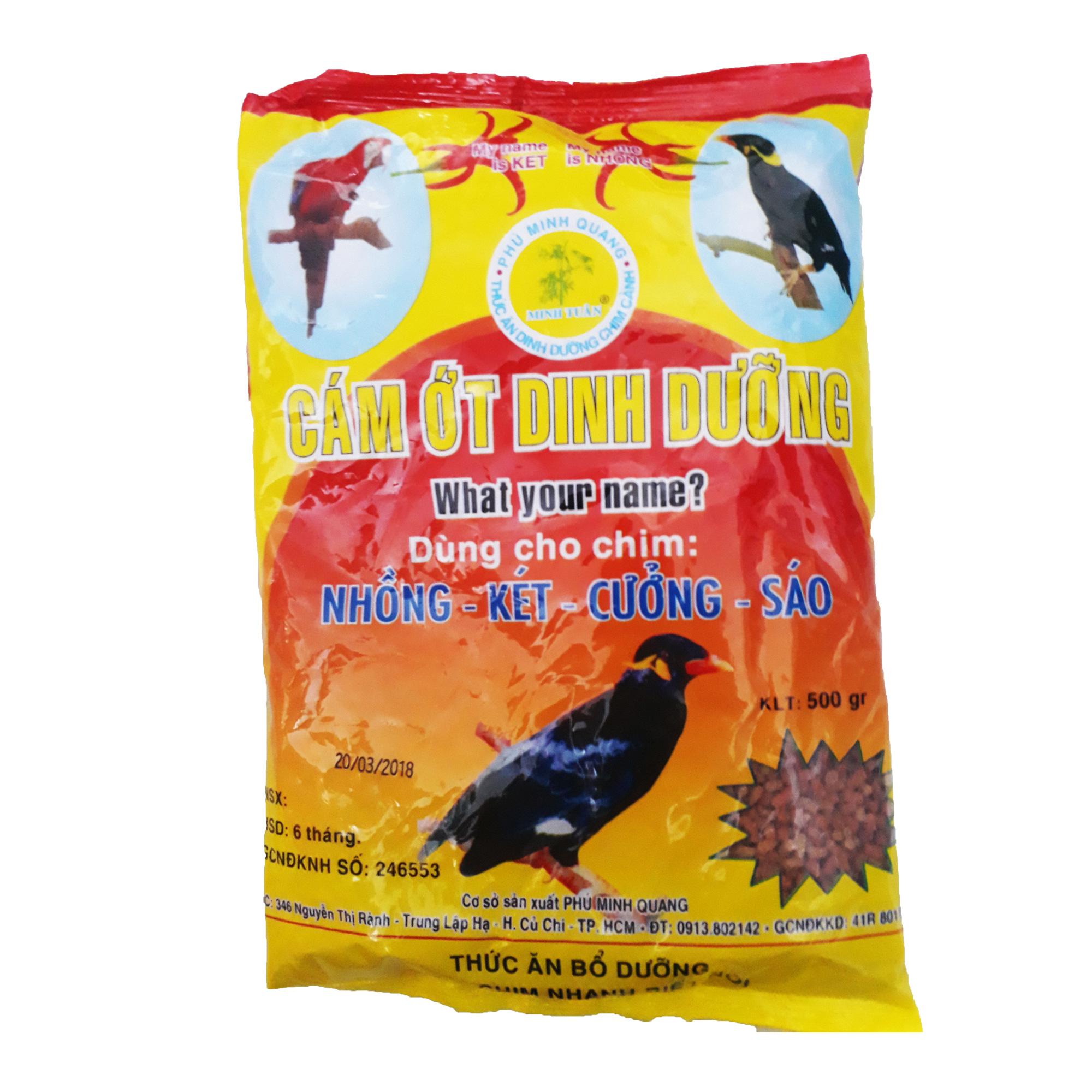 Cám Ớt Minh Tuân 500g - Thức Ăn Chim Nhồng Két Cưỡng Sáo