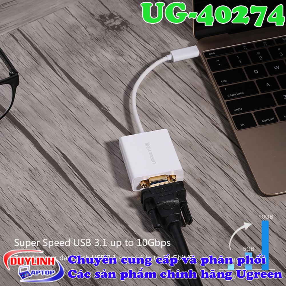 Cáp USB Type C to VGA Ugreen 40274